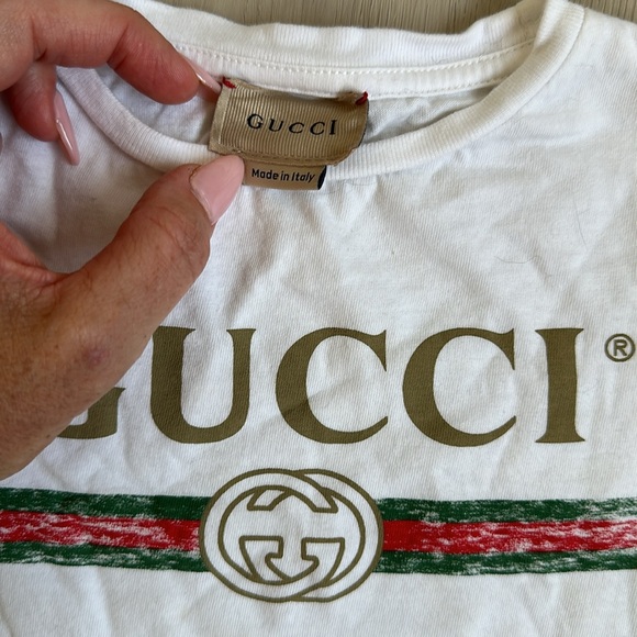 GUCCI cotton t-shirt with logo - Picture 2 of 4